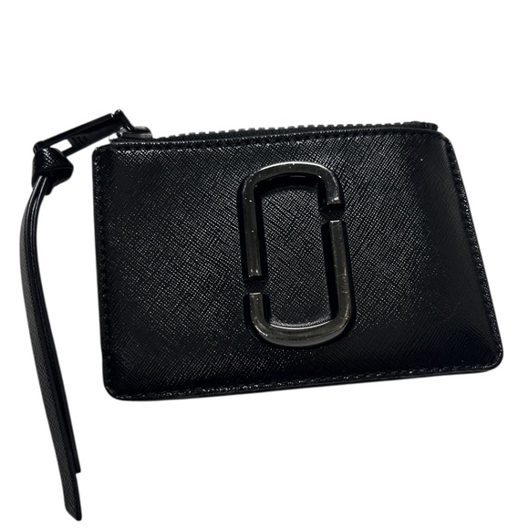 Marc Jacobs The Snapshot Top Zip Saffiano Leather Multi Wallet Black - Picture 1 of 4